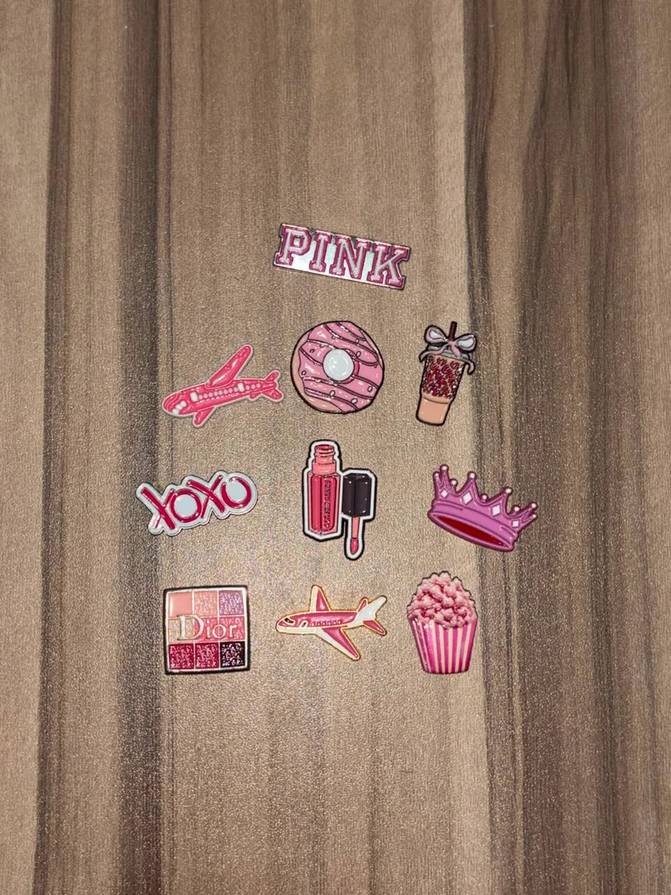 Pink Metal Stickers