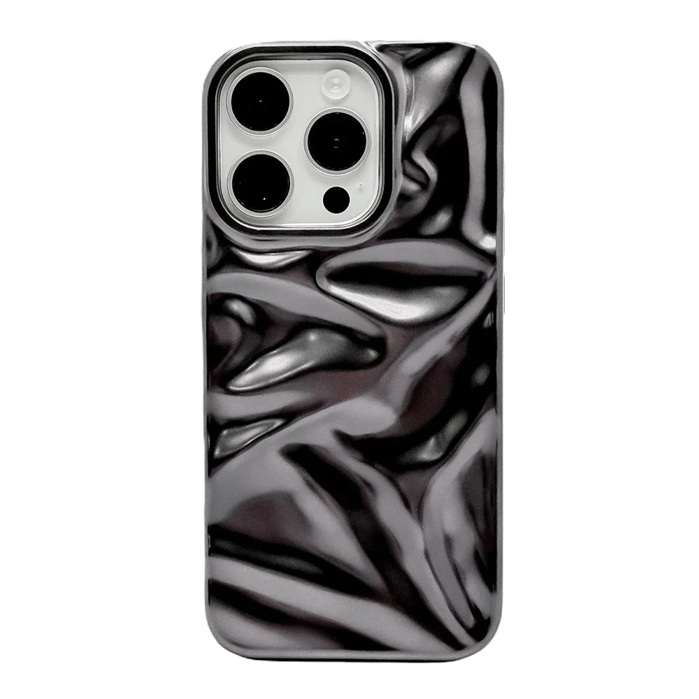 Aesthetic Wavy iPhone 12 Case - Front View